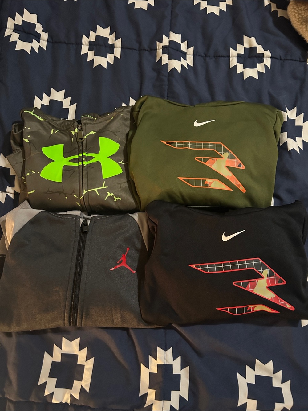 3T Boys Hoodies - UA, Jordan & Nike